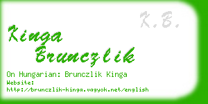 kinga brunczlik business card